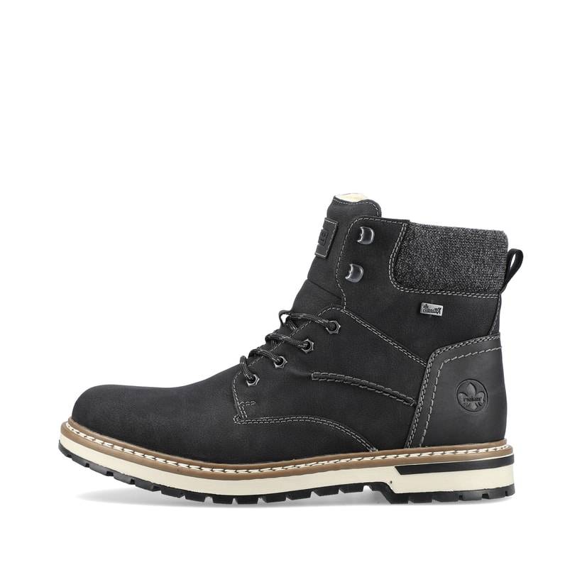 Rieker Artikelnummer F3832-00 Rieker Herren Schnürstiefel asphaltschwarz