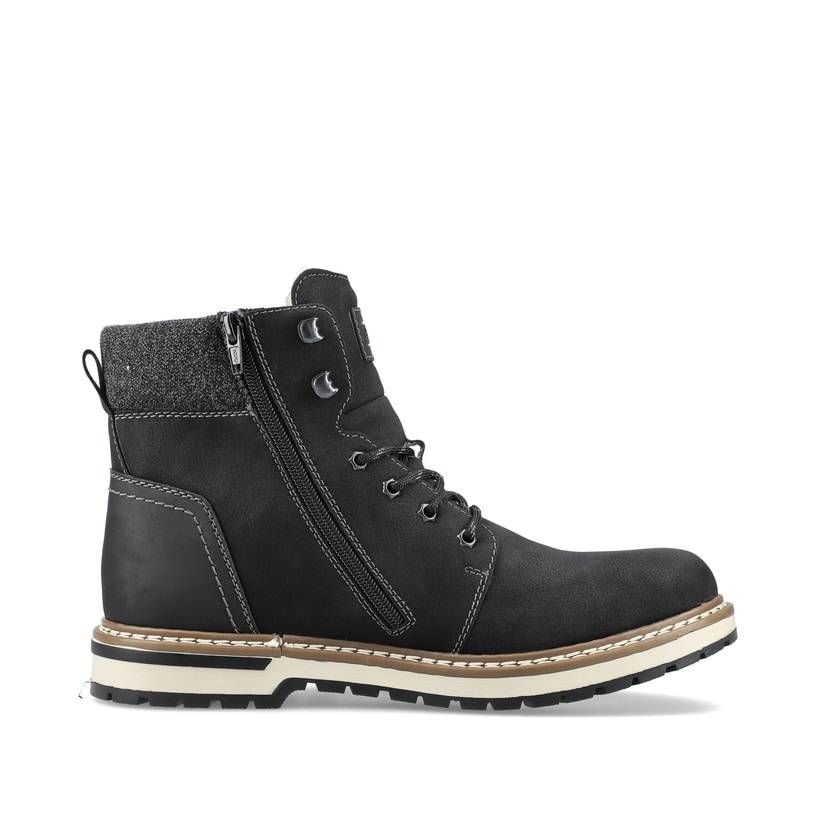 Rieker Artikelnummer F3832-00 Rieker Herren Schnürstiefel asphaltschwarz Neueste Stile