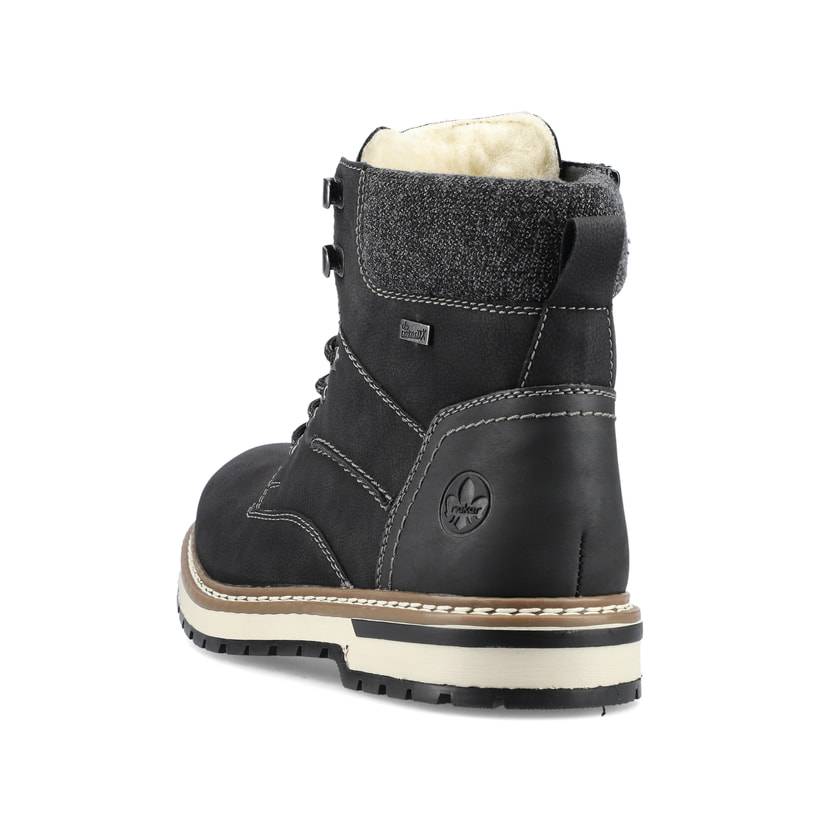 Rieker Artikelnummer F3832-00 Rieker Herren Schnürstiefel asphaltschwarz Neueste Stile