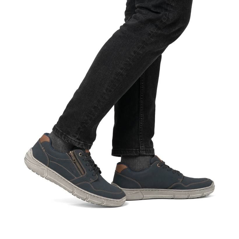 Rieker Artikelnummer 04003-14 Rieker Herren Schnürschuhe stahlblau Letzter Tag
