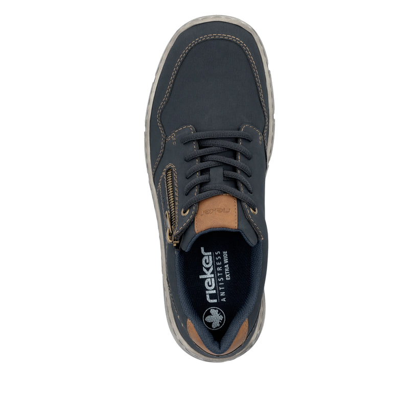 Rieker Artikelnummer 04003-14 Rieker Herren Schnürschuhe stahlblau Letzter Tag