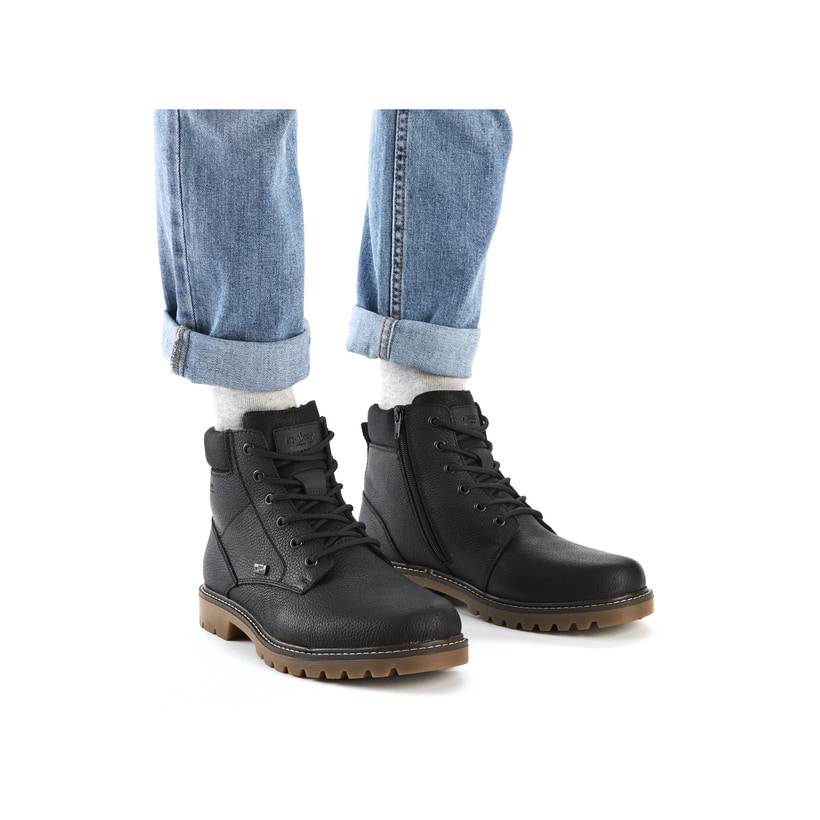 Rieker Artikelnummer 38842-00 Rieker Herren Schnürstiefel graphitschwarz Super Rabatt