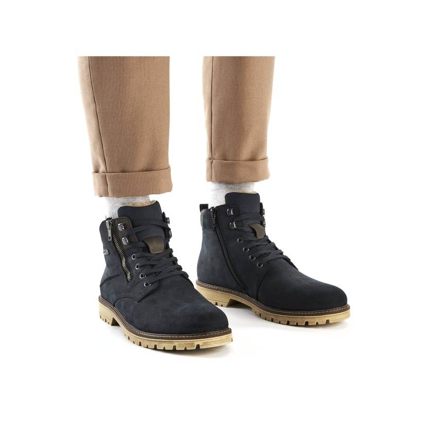 Rieker Artikelnummer F3610-14 Rieker Herren Schnürstiefel marineblau Riesige Rabatte