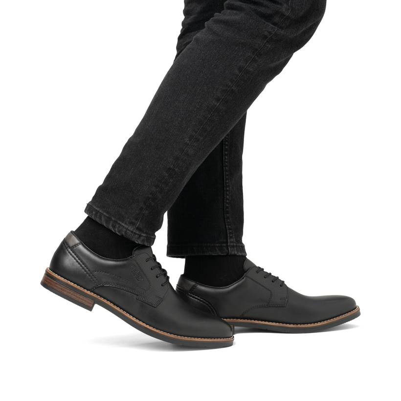 Rieker Artikelnummer 13523-00 Rieker Herren Schnürschuhe nachtschwarz Kostenloser Versand international