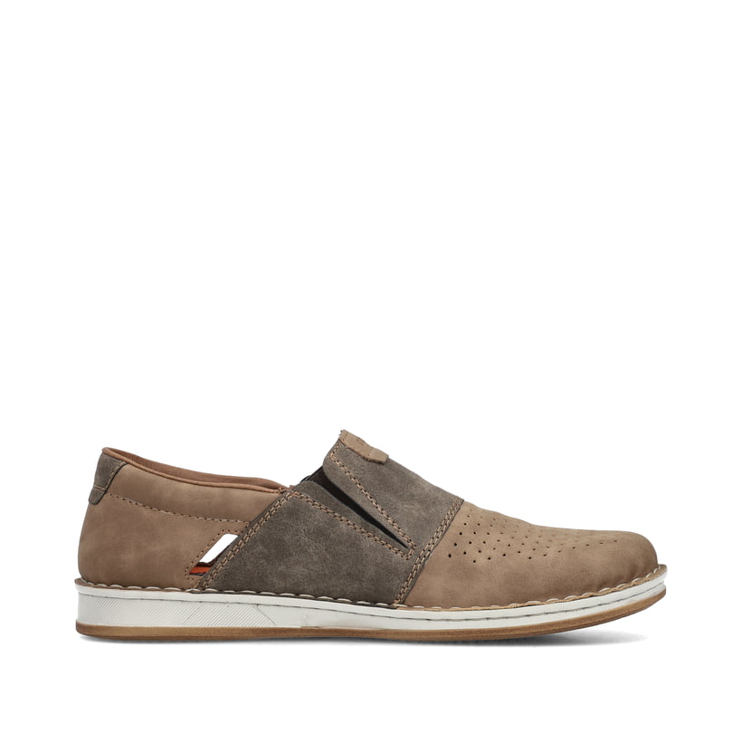 Rieker Artikelnummer 05455-64 Rieker Herren Slipper hellbeige-steingrau zollfrei