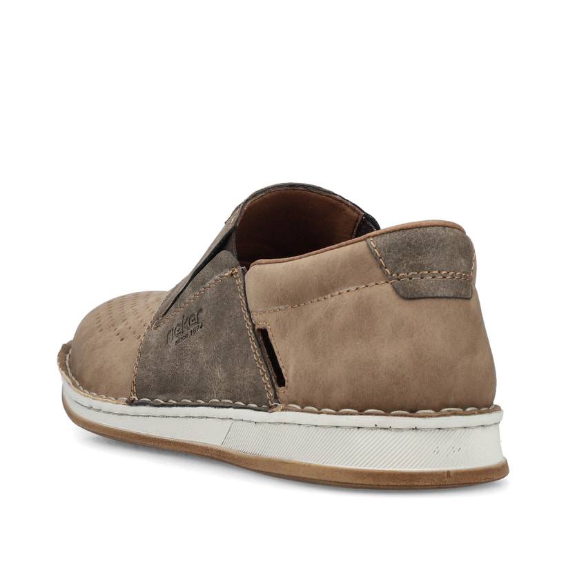 Rieker Artikelnummer 05455-64 Rieker Herren Slipper hellbeige-steingrau zollfrei