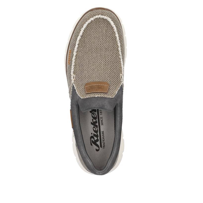 Rieker Artikelnummer B6651-64 Rieker Herren Slipper beige-grau Rabatte dieses Monats