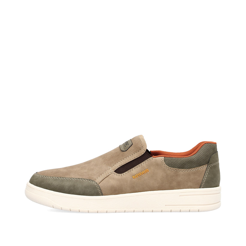 Rieker Artikelnummer B7853-64 Rieker Herren Slipper braun-beige