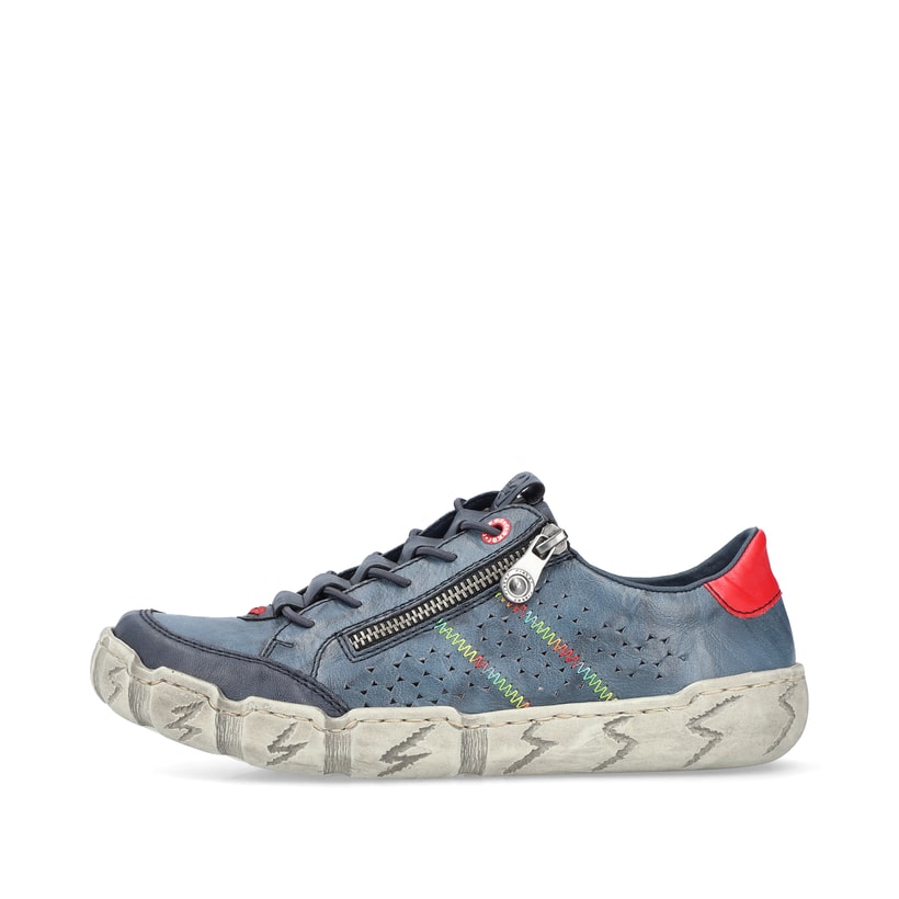 Rieker Artikelnummer L0357-12 Rieker Damen Schnürschuhe schieferblau