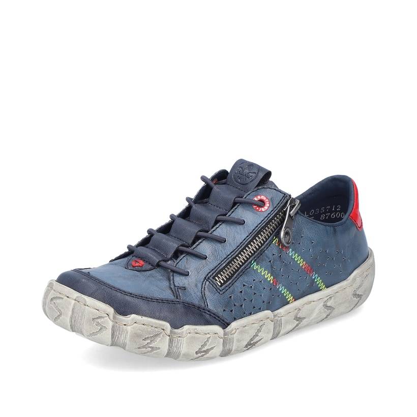 Rieker Artikelnummer L0357-12 Rieker Damen Schnürschuhe schieferblau Günstiger Verkauf