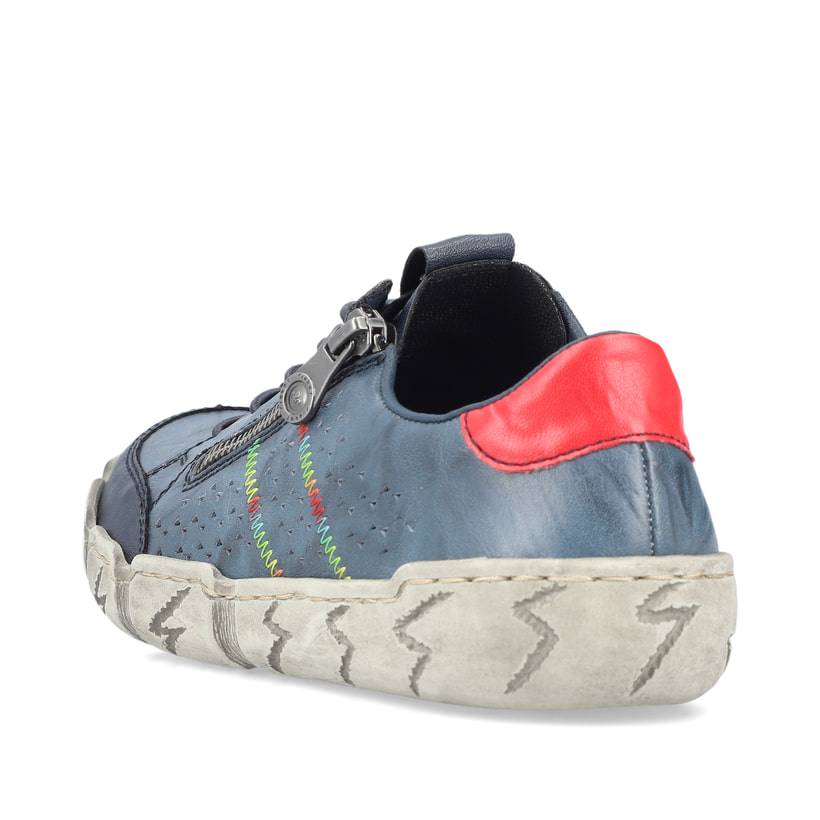 Rieker Artikelnummer L0357-12 Rieker Damen Schnürschuhe schieferblau Günstiger Verkauf