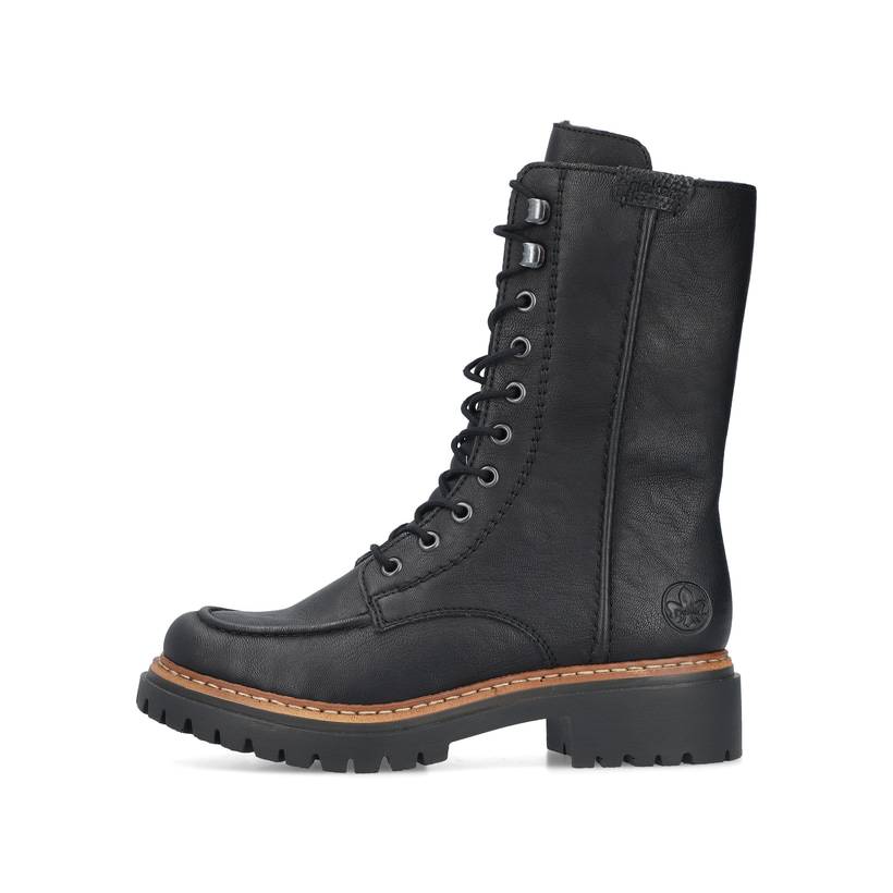 Rieker Artikelnummer 72616-00 Rieker Damen Biker Boots asphaltschwarz