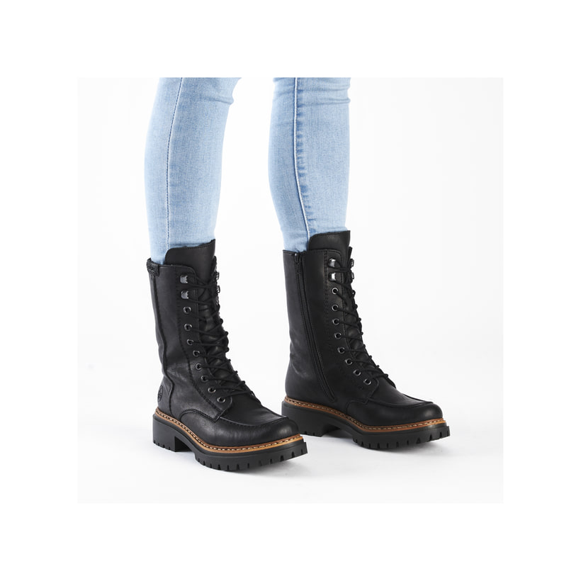 Rieker Artikelnummer 72616-00 Rieker Damen Biker Boots asphaltschwarz Limitierter Zeitrabatt