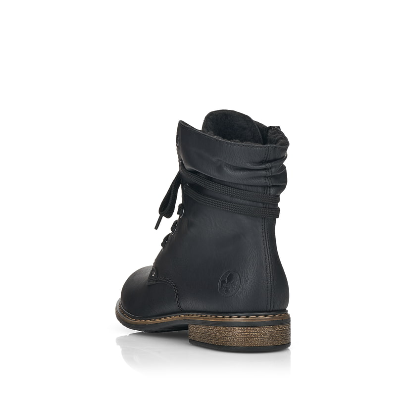 Rieker Artikelnummer 71229-02 Rieker Damen Schnürstiefel asphaltschwarz Fabrik Onlineshop