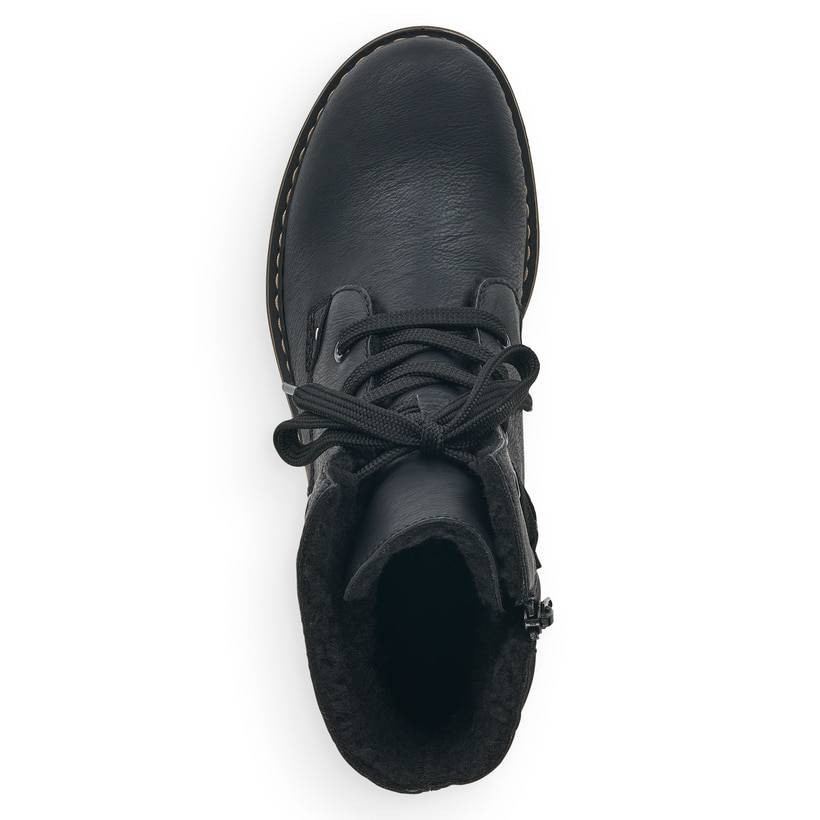 Rieker Artikelnummer 71229-02 Rieker Damen Schnürstiefel asphaltschwarz Fabrik Onlineshop