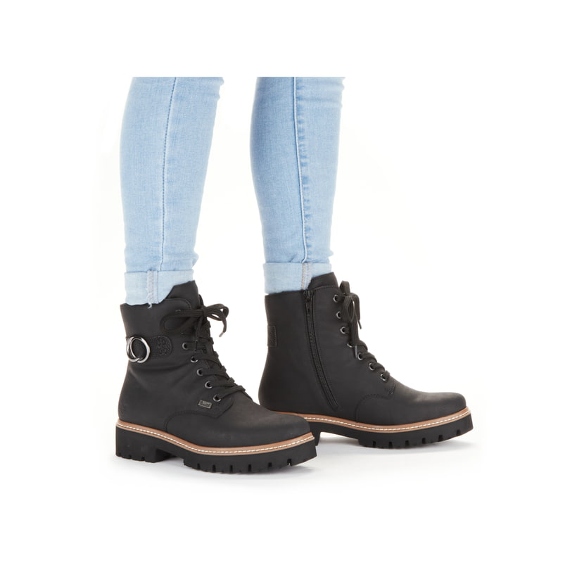 Rieker Artikelnummer Z5723-00 Rieker Damen Biker Boots urbanschwarz Fabrikpreis