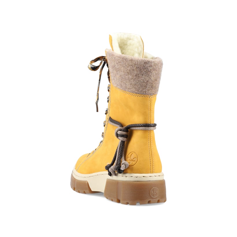 Rieker Artikelnummer X8618-68 Rieker Damen Schnürstiefel sonnenblumengelb Sonderangebot
