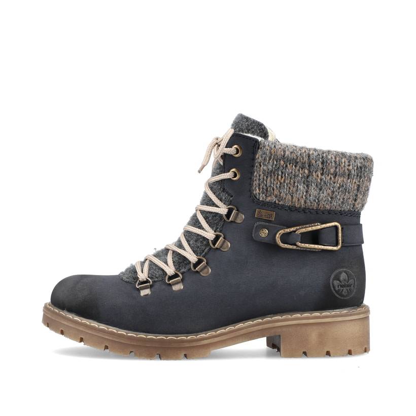 Rieker Artikelnummer Y9131-14 Rieker Damen Schnürstiefel dunkelblau