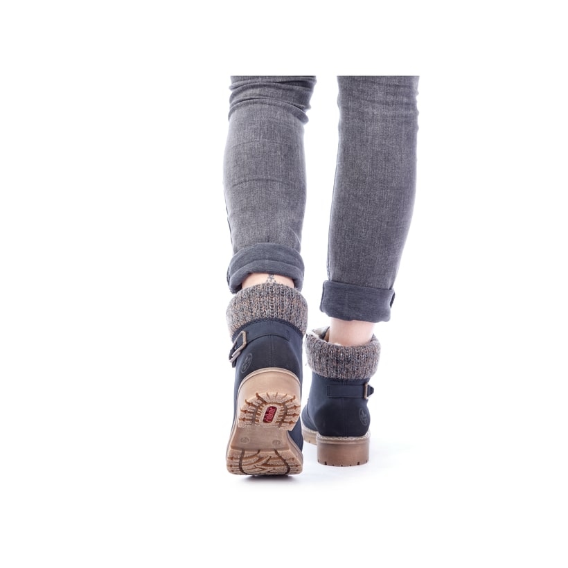 Rieker Artikelnummer Y9131-14 Rieker Damen Schnürstiefel dunkelblau Rabatt