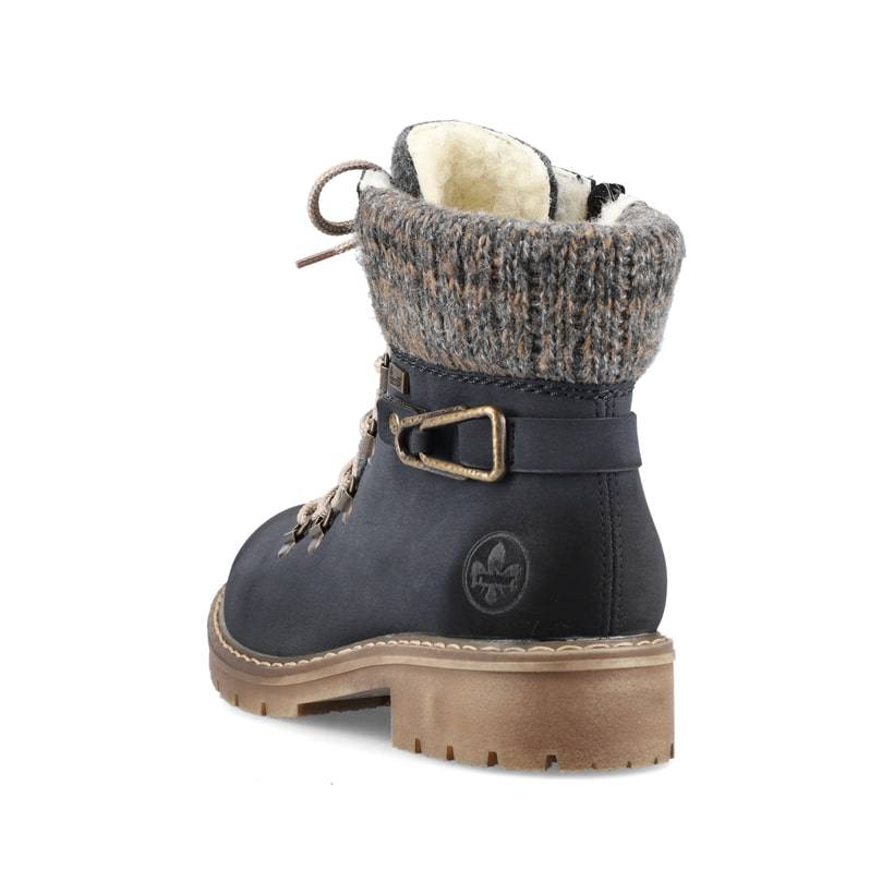 Rieker Artikelnummer Y9131-14 Rieker Damen Schnürstiefel dunkelblau Rabatt