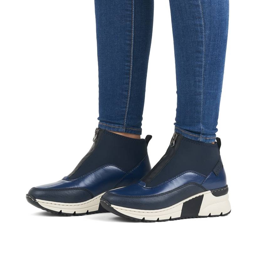 Rieker Artikelnummer N6352-14 Rieker Damen Sneaker High tiefblau Versandkostenfrei