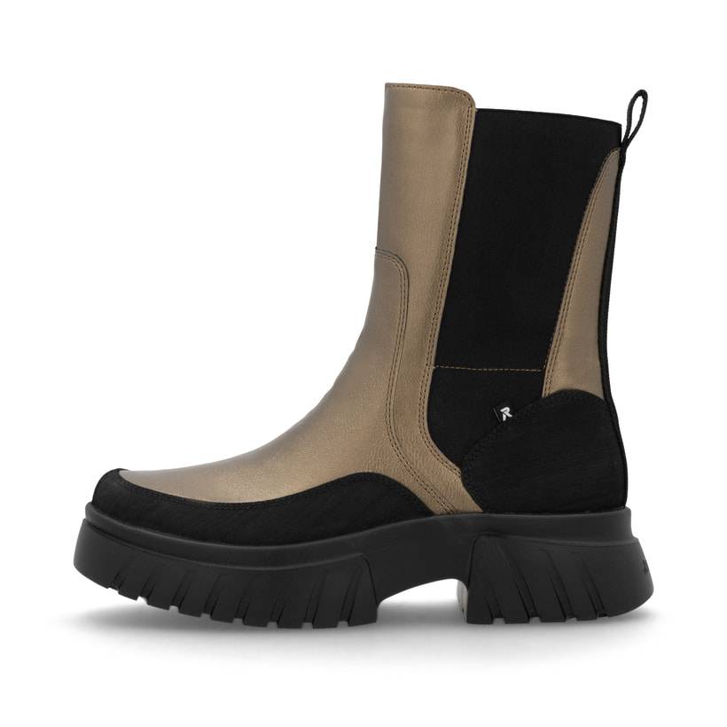Rieker Artikelnummer W1872-90 Rieker Damen Chelsea Boots bronze-schwarz Großer Ausverkauf