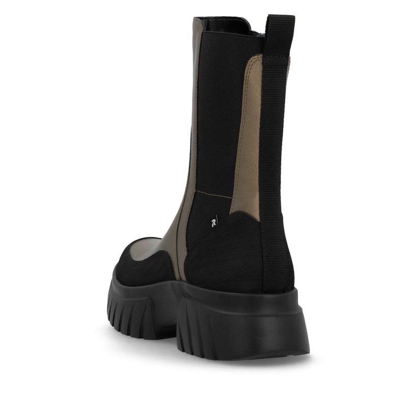 Rieker Artikelnummer W1872-90 Rieker Damen Chelsea Boots bronze-schwarz Großer Ausverkauf