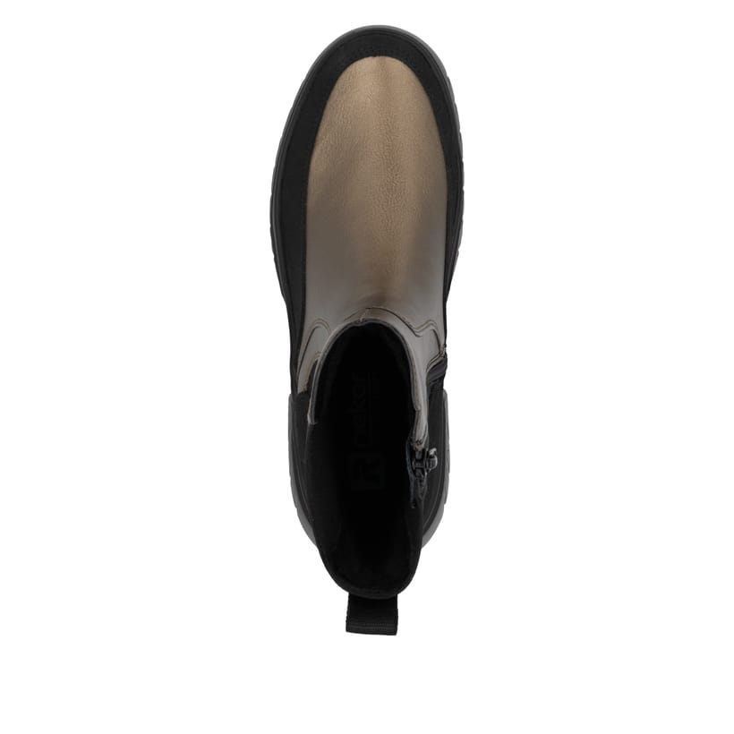 Rieker Artikelnummer W1872-90 Rieker Damen Chelsea Boots bronze-schwarz Großer Ausverkauf