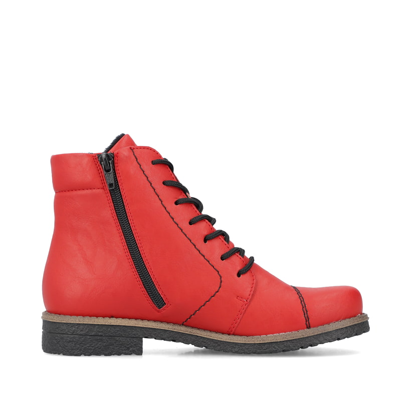 Rieker Artikelnummer 73504-33 Rieker Damen Schnürstiefel erdbeerrot Osterangebot
