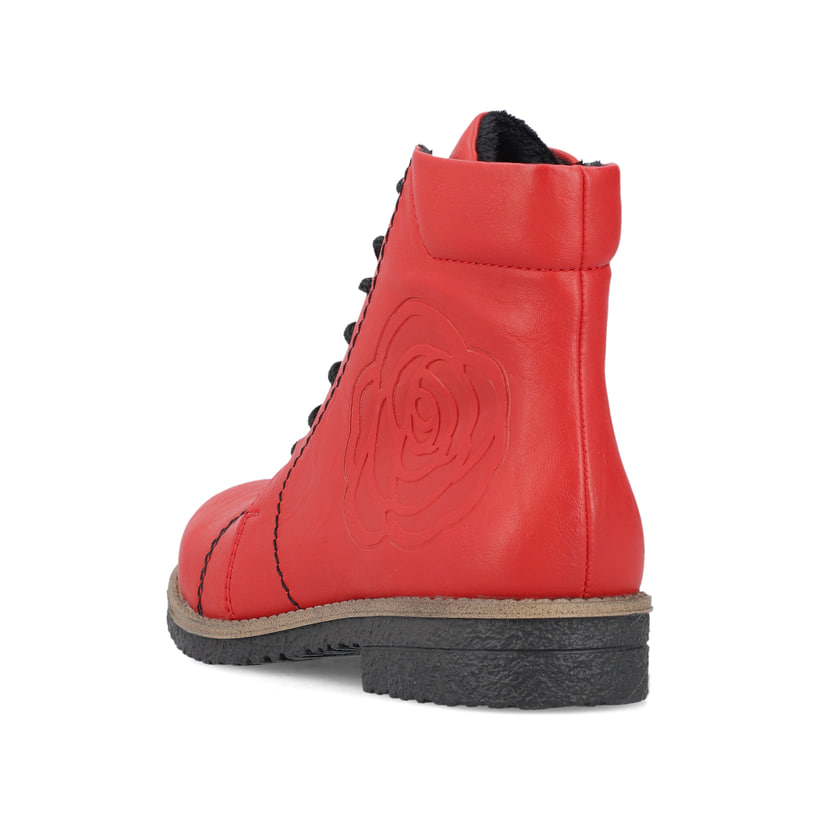 Rieker Artikelnummer 73504-33 Rieker Damen Schnürstiefel erdbeerrot Osterangebot