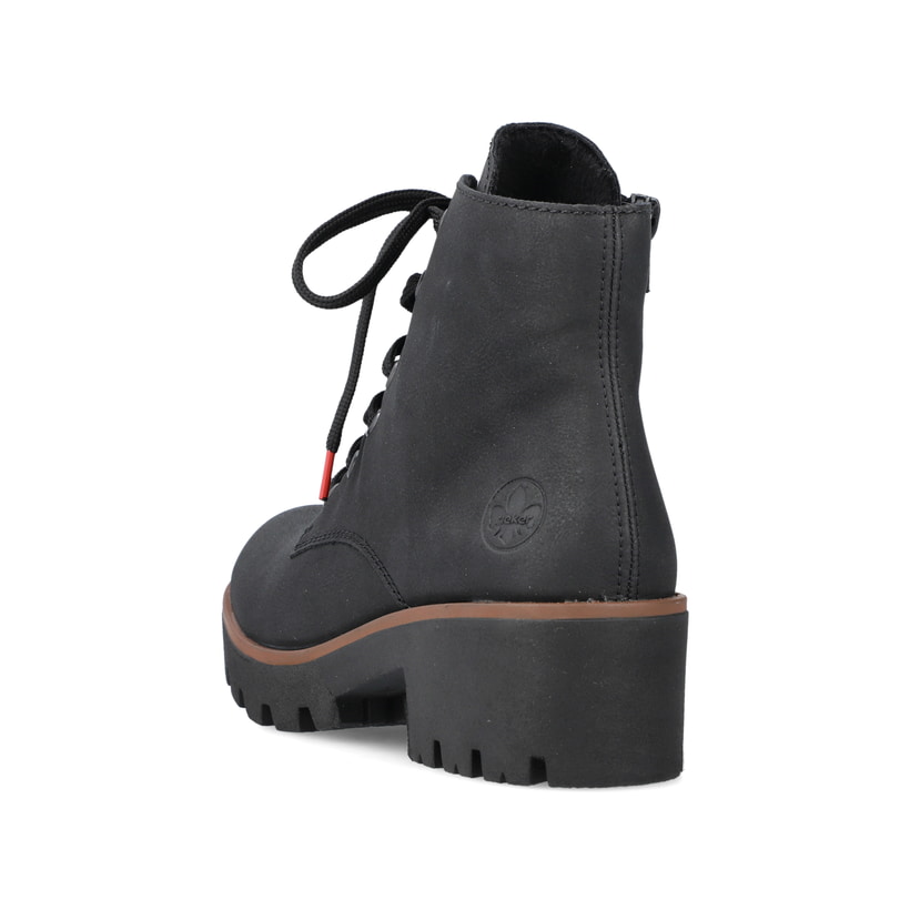 Rieker Artikelnummer 79240-00 Rieker Damen Schnürstiefel carbonschwarz Muttertagsangebot
