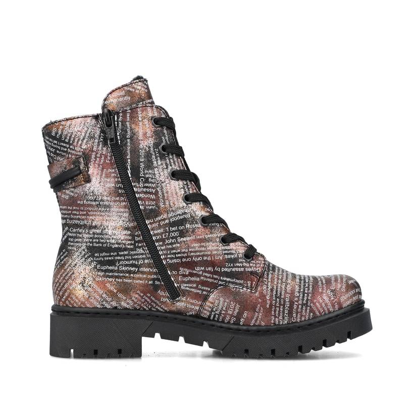 Rieker Artikelnummer Y2421-00 Rieker Damen Biker Boots rosa-orange-metallic Vatertagsangebot