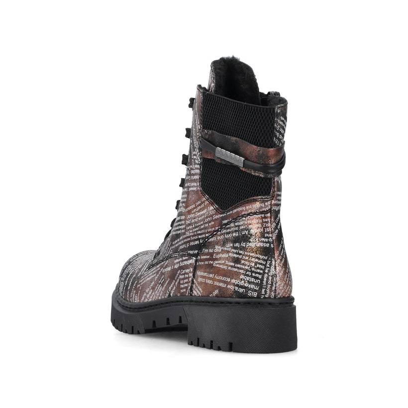 Rieker Artikelnummer Y2421-00 Rieker Damen Biker Boots rosa-orange-metallic Vatertagsangebot