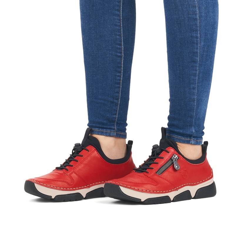 Rieker Artikelnummer 45951-33 Rieker Damen Slipper erdbeerrot Jubiläumsangebot