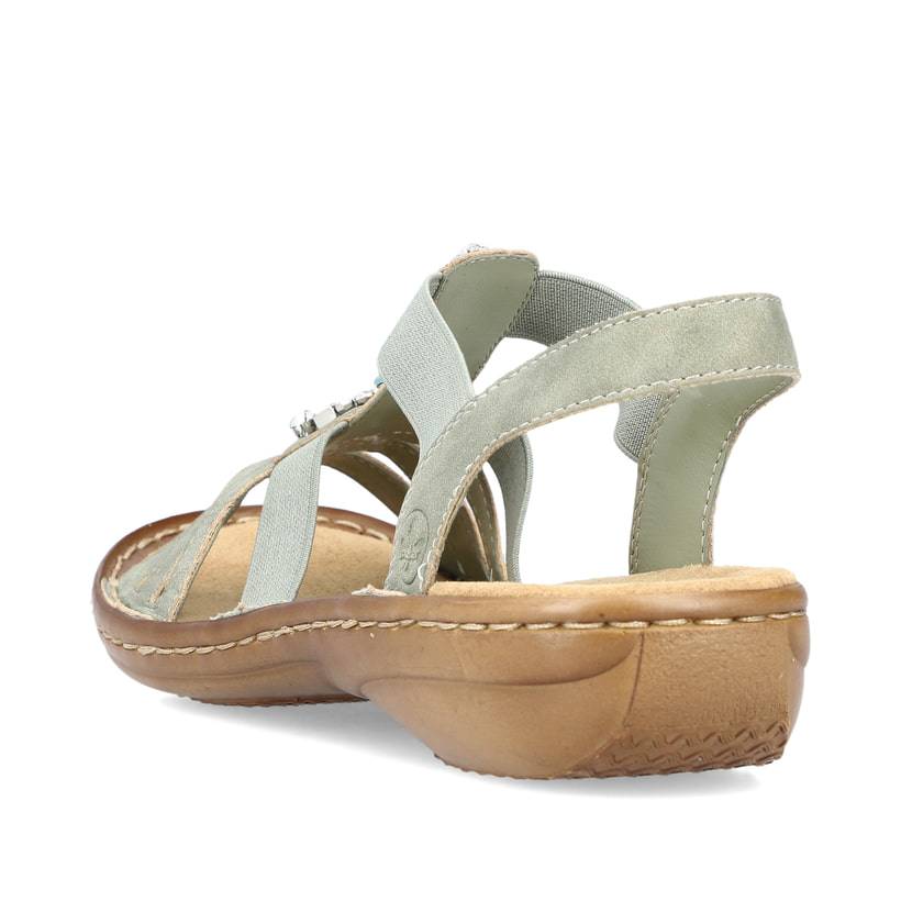 Rieker Artikelnummer 60839-52 Rieker Damen Riemchensandalen mintgrün Neueste Mode
