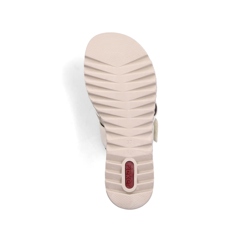 Rieker Artikelnummer V4652-90 Rieker Damen Pantoletten champagner-zartrosa Blitzangebot