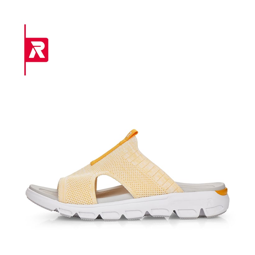 Rieker Artikelnummer V8403-68 Rieker Damen Pantoletten pastel yellow Große Rabatte