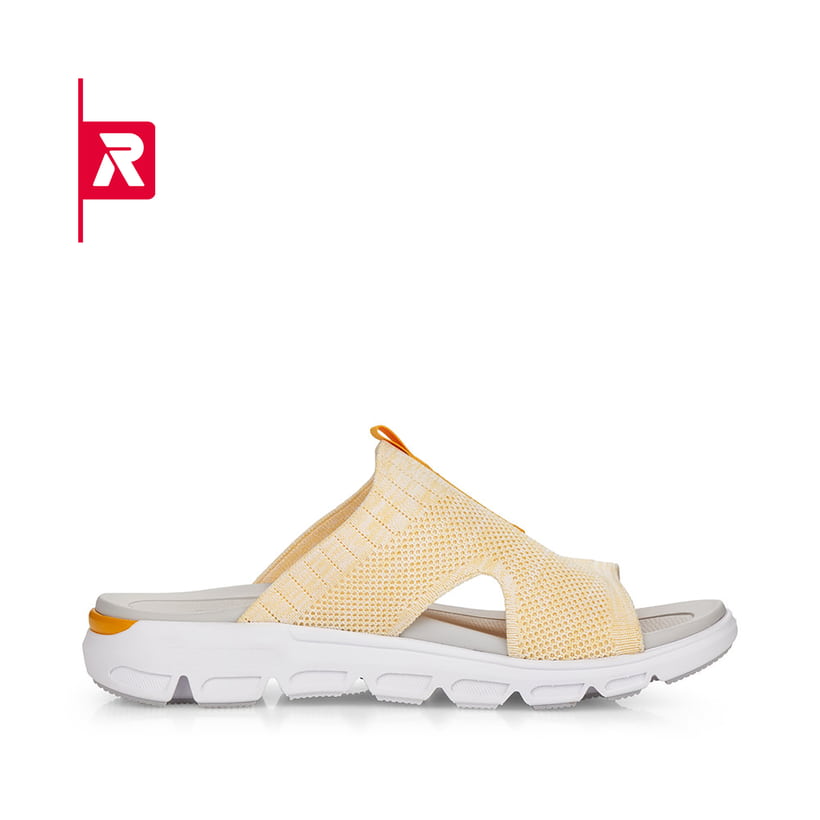 Rieker Artikelnummer V8403-68 Rieker Damen Pantoletten pastel yellow Große Rabatte