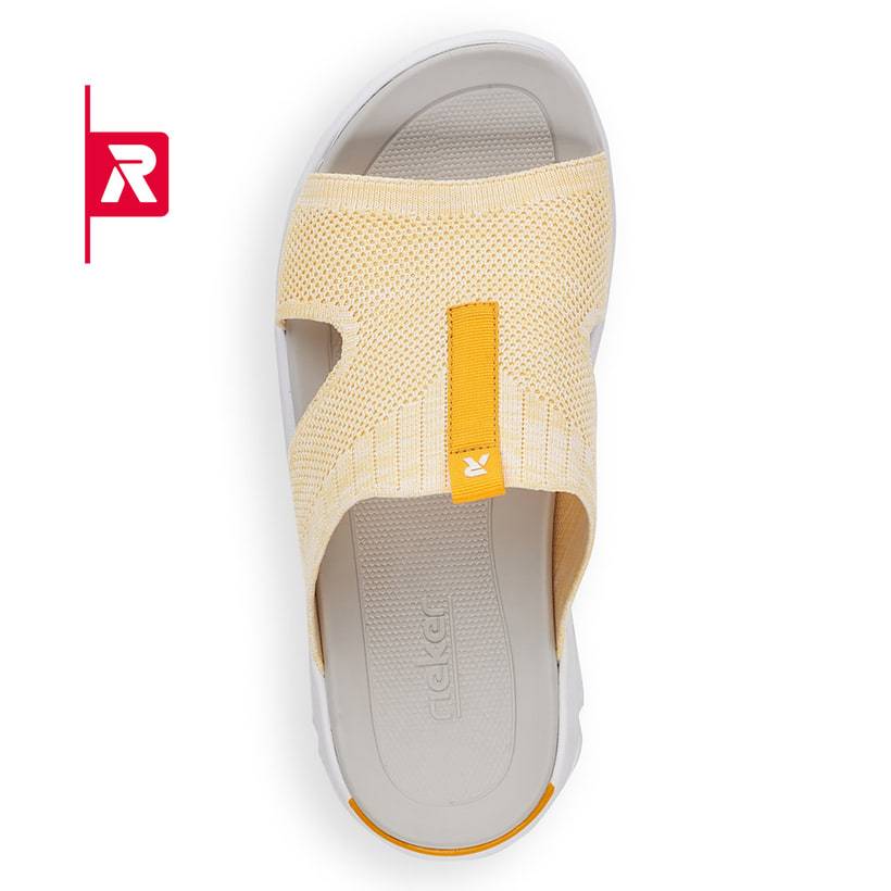 Rieker Artikelnummer V8403-68 Rieker Damen Pantoletten pastel yellow Große Rabatte