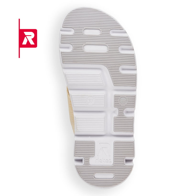Rieker Artikelnummer V8403-68 Rieker Damen Pantoletten pastel yellow Große Rabatte