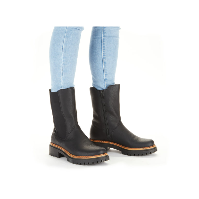 Rieker Artikelnummer 72683-00 Rieker Damen Chelsea Boots nachtschwarz Kauf eins, bekomm eins gratis