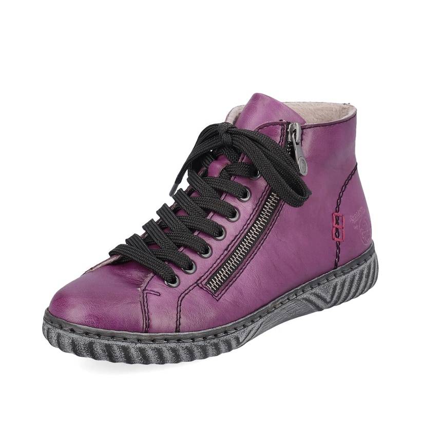 Rieker Artikelnummer N0921-30 Rieker Damen Schnürstiefel aubergine-schwarz Sonderangebote