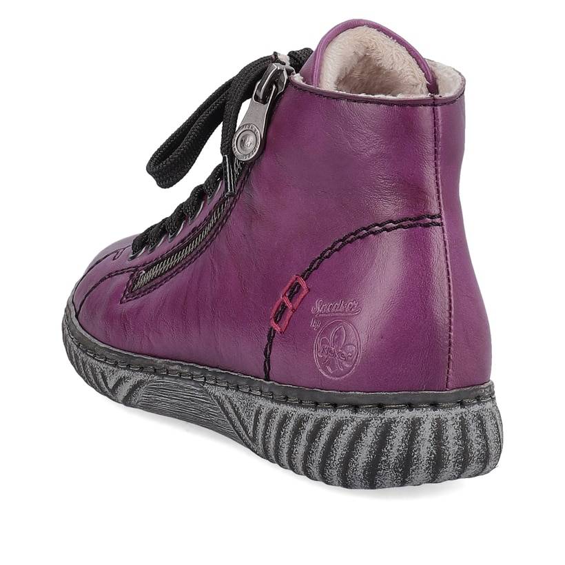 Rieker Artikelnummer N0921-30 Rieker Damen Schnürstiefel aubergine-schwarz Sonderangebote