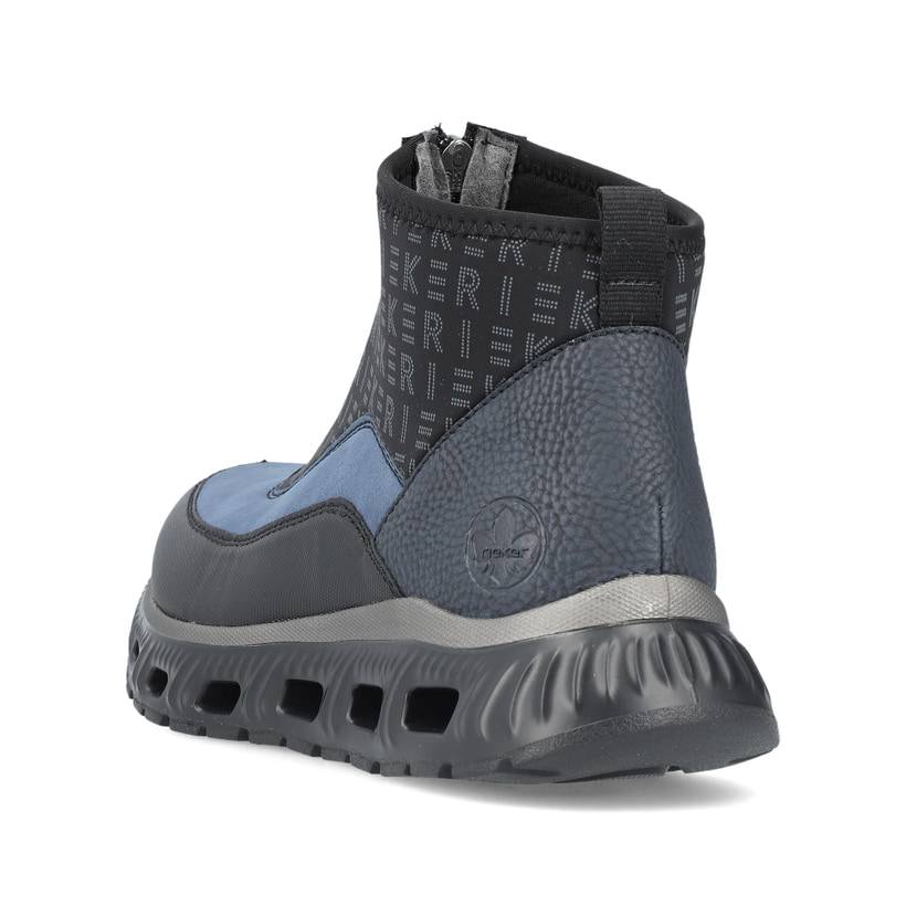 Rieker Artikelnummer M6052-00 Rieker Damen Sneaker High asphaltschwarz-ozeanblau Riesige Ersparnisse