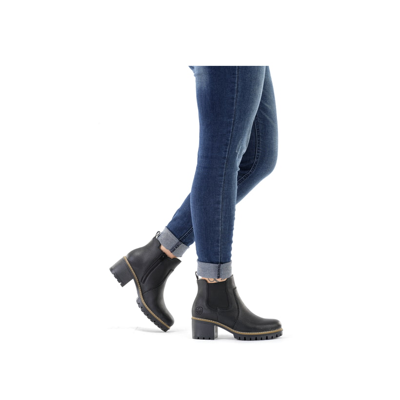 Rieker Artikelnummer Y8650-00 Rieker Damen Chelsea Boots mattschwarz Begrenzte Freigabe