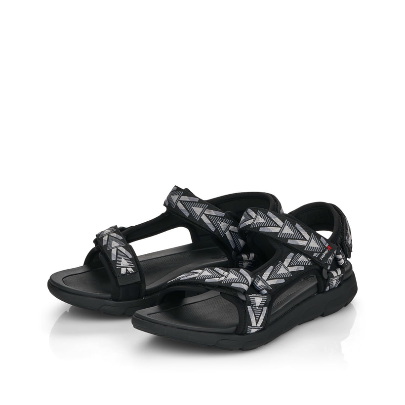 Rieker Artikelnummer 20802-00 Rieker Herren Trekkingsandalen black-stone grey Letzter Tag