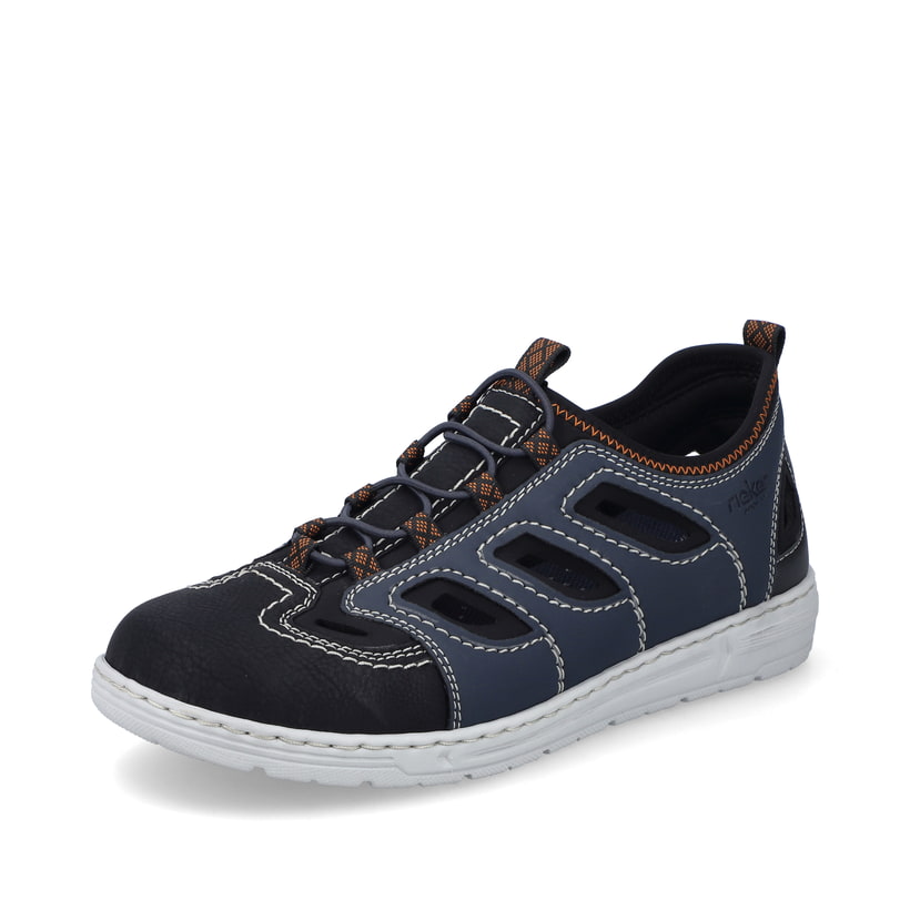 Rieker Artikelnummer 08665-14 Rieker Herren Slipper schieferblau Bis zu 65% Rabatt