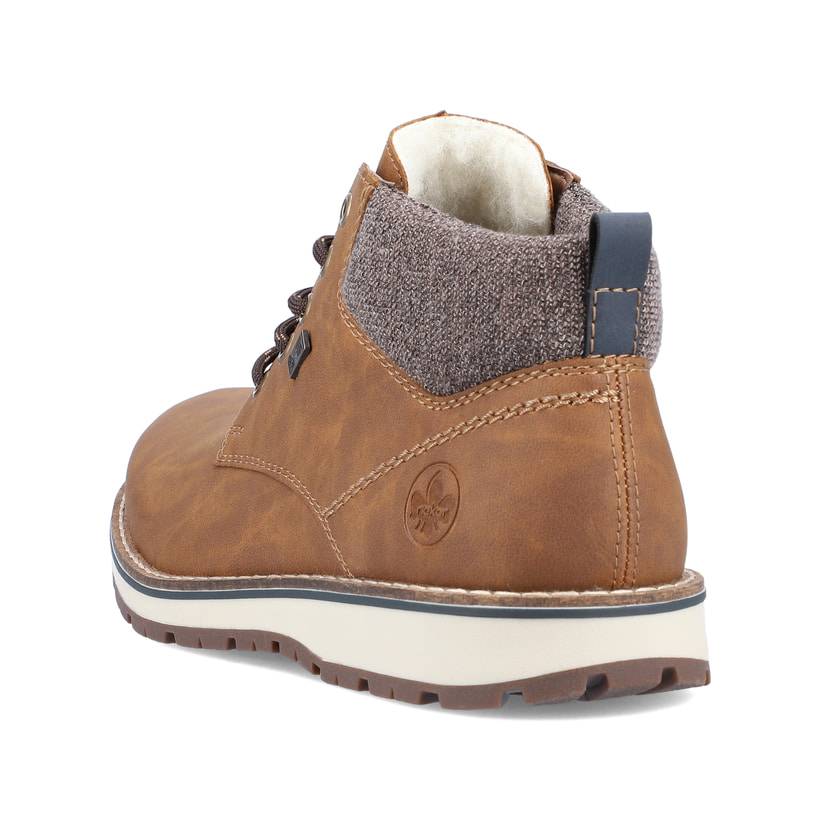 Rieker Artikelnummer 38419-24 Rieker Herren Schnürstiefel nougatbraun Clearance-Verkauf
