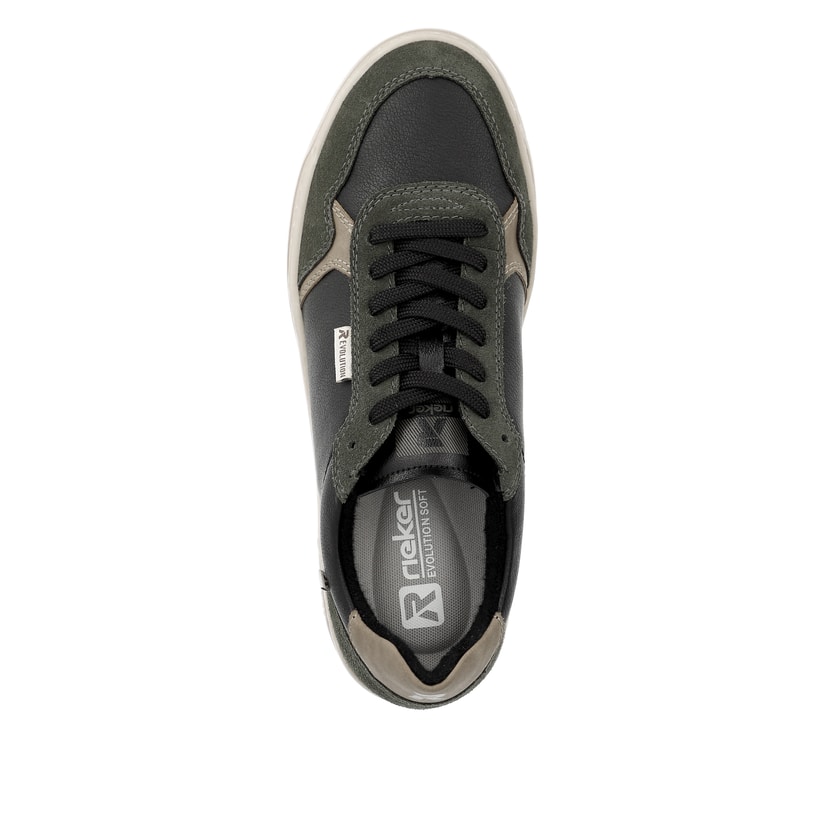 Rieker Artikelnummer U0403-01 Rieker Herren Sneaker Low steel-black forest-green Rabatte dieses Monats