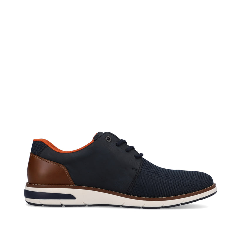 Rieker Artikelnummer 11301-14 Rieker Herren Schnürschuhe marineblau-orange Fabrikverkauf